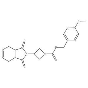 3-(1,3-dioxo-3a,4,7,7a-tetrahydro-1H-isoindol-2(3H)-yl)-N-(4-methoxybenzyl)azetidine-1-carboxamide Structure