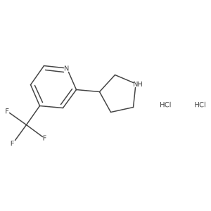 2-(Pyrrolidin-3-yl)-4-(trifluoromethyl)pyridine dihydrochloride Structure