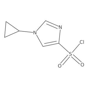 1-Cyclopropyl-1H-imidazole-4-sulfonyl chloride结构式