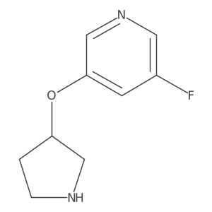 3-Fluoro-5-(pyrrolidin-3-yloxy)pyridine Structure