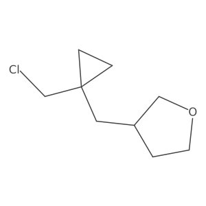 3-{[1-(Chloromethyl)cyclopropyl]methyl}oxolane Structure