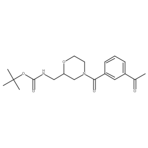 tert-Butyl N-{[4-(3-acetylbenzoyl)morpholin-2-yl]methyl}carbamate Structure