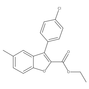 Ethyl 3-(4-chlorophenyl)-5-methylbenzofuran-2-carboxylate结构式