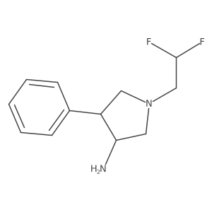 (3S,4R)-1-(2,2-Difluoroethyl)-4-phenylpyrrolidin-3-amine Structure