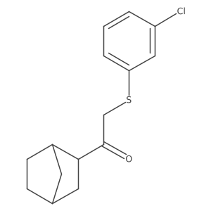 Ethanone, 1-bicyclo[2.2.1]hept-2-yl-2-[(3-chlorophenyl)thio]- Structure