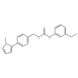 1-(3-methoxyphenyl)-3-((6-(1-methyl-1H-pyrazol-5-yl)pyridin-3-yl)methyl)urea Structure