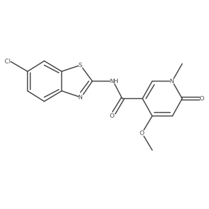 N-(6-chlorobenzo[d]thiazol-2-yl)-4-methoxy-1-methyl-6-oxo-1,6-dihydropyridine-3-carboxamide结构式