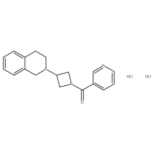 (3-(3,4-dihydroisoquinolin-2(1H)-yl)azetidin-1-yl)(pyridin-3-yl)methanone dihydrochloride结构式