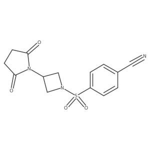 4-((3-(2,5-Dioxopyrrolidin-1-yl)azetidin-1-yl)sulfonyl)benzonitrile Structure