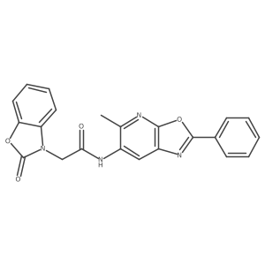 N-(5-methyl-2-phenyloxazolo[5,4-b]pyridin-6-yl)-2-(2-oxobenzo[d]oxazol-3(2H)-yl)acetamide Structure