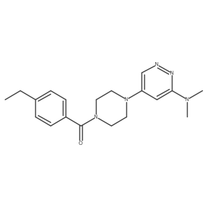 (4-(6-(Dimethylamino)pyridazin-4-yl)piperazin-1-yl)(4-ethylphenyl)methanone Structure
