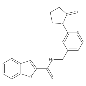 N-((2-(2-oxopyrrolidin-1-yl)pyridin-4-yl)methyl)benzofuran-2-carboxamide Structure