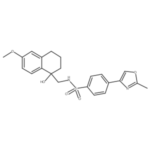 N-((1-hydroxy-6-methoxy-1,2,3,4-tetrahydronaphthalen-1-yl)methyl)-4-(2-methyloxazol-4-yl)benzenesulfonamide Structure