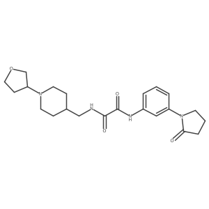 N1-(3-(2-oxopyrrolidin-1-yl)phenyl)-N2-((1-(tetrahydrofuran-3-yl)piperidin-4-yl)methyl)oxalamide Structure