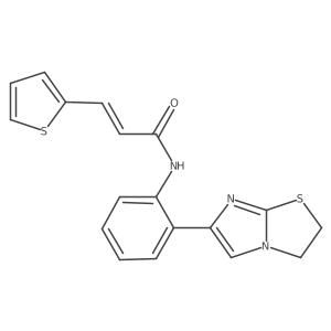 (E)-N-(2-(2,3-dihydroimidazo[2,1-b]thiazol-6-yl)phenyl)-3-(thiophen-2-yl)acrylamide结构式