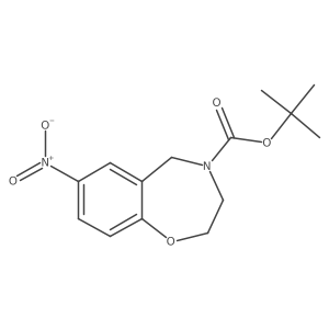 Tert-butyl 7-nitro-2,3-dihydrobenzo[F][1,4]oxazepine-4(5H)-carboxylate结构式