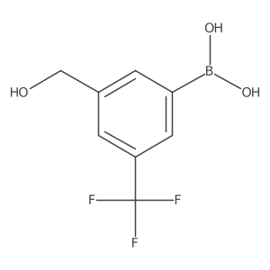 3-(Hydroxymethyl)-5-(trifluoromethyl)phenylboronic acid Structure
