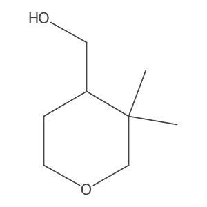 (3,3-Dimethyltetrahydro-2H-pyran-4-yl)methanol结构式