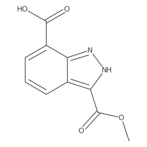 3-(methoxycarbonyl)-1H-indazole-7-carboxylic acid结构式