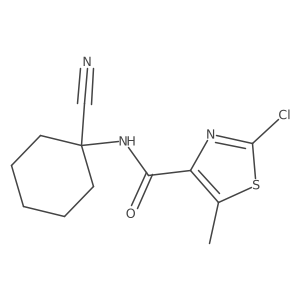 2-chloro-N-(1-cyanocyclohexyl)-5-methyl-1,3-thiazole-4-carboxamide Structure