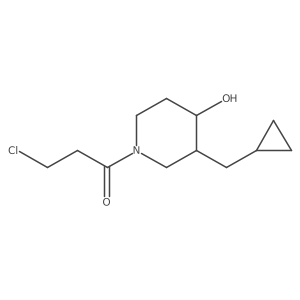 3-Chloro-1-(3-(cyclopropylmethyl)-4-hydroxypiperidin-1-yl)propan-1-one Structure