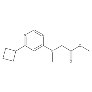 Methyl 2-[(6-cyclobutylpyrimidin-4-yl)(methyl)amino]acetate Structure