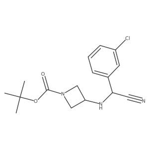 Tert-butyl 3-(((3-chlorophenyl)(cyano)methyl)amino)azetidine-1-carboxylate Structure