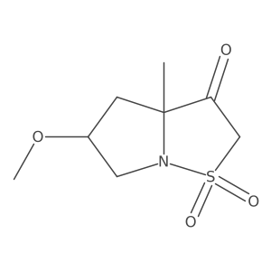 5-Methoxy-3a-methyl-1,1-dioxo-5,6-dihydro-4H-pyrrolo[1,2-b][1,2]thiazol-3-one结构式