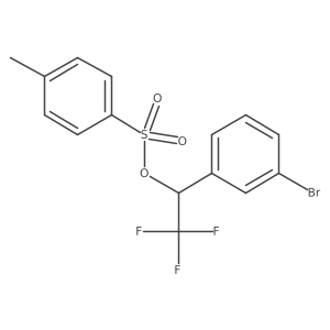 1-(3-Bromophenyl)-2,2,2-trifluoroethyl 4-methylbenzene-1-sulfonate结构式