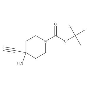 Tert-butyl 4-amino-4-ethynylpiperidine-1-carboxylate结构式