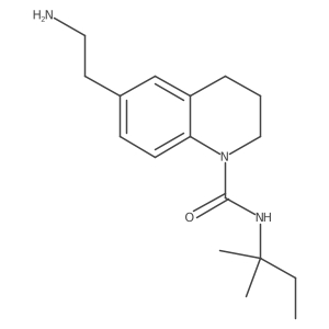 6-(2-aminoethyl)-N-(2-methylbutan-2-yl)-1,2,3,4-tetrahydroquinoline-1-carboxamide结构式
