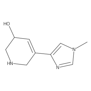 5-(1-methyl-1H-imidazol-4-yl)-1,2,3,6-tetrahydropyridin-3-ol结构式