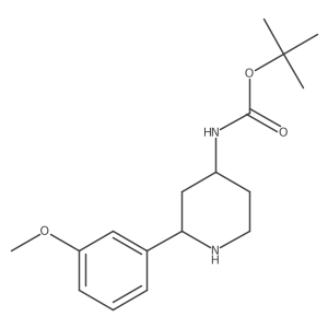 tert-butyl N-[2-(3-methoxyphenyl)piperidin-4-yl]carbamate Structure