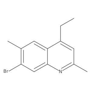 7-Bromo-4-ethyl-2,6-dimethylquinoline结构式