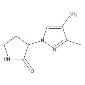 3-(4-amino-3-methyl-1H-pyrazol-1-yl)pyrrolidin-2-one Structure