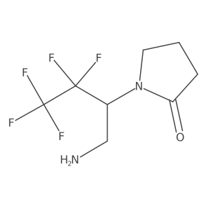 1-(1-Amino-3,3,4,4,4-pentafluorobutan-2-yl)pyrrolidin-2-one结构式
