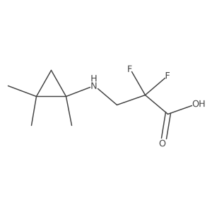 2,2-Difluoro-3-[(1,2,2-trimethylcyclopropyl)amino]propanoic acid结构式