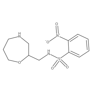 2-nitro-N-[(1,4-oxazepan-2-yl)methyl]benzene-1-sulfonamide Structure
