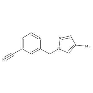 2-[(4-amino-1H-pyrazol-1-yl)methyl]pyridine-4-carbonitrile结构式