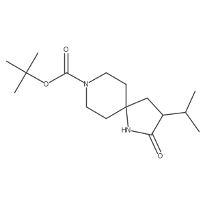 Tert-butyl 2-oxo-3-(propan-2-yl)-1,8-diazaspiro[4.5]decane-8-carboxylate结构式