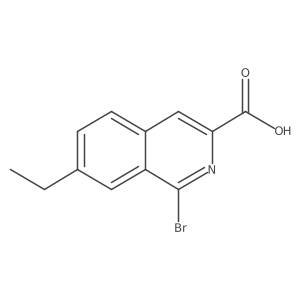 1-Bromo-7-ethylisoquinoline-3-carboxylic acid结构式