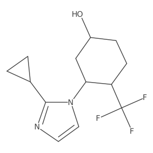 3-(2-cyclopropyl-1H-imidazol-1-yl)-4-(trifluoromethyl)cyclohexan-1-ol Structure