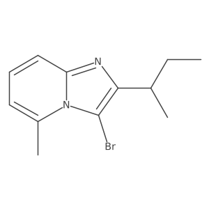 3-Bromo-2-(butan-2-yl)-5-methylimidazo[1,2-a]pyridine结构式