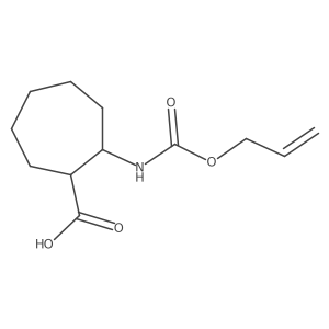 rac-(1R,2S)-2-{[(prop-2-en-1-yloxy)carbonyl]amino}cycloheptane-1-carboxylic acid结构式