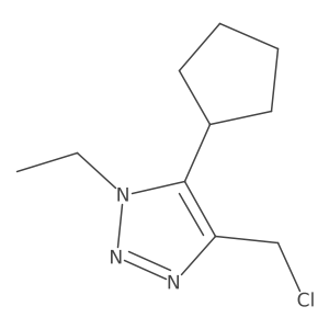 4-(chloromethyl)-5-cyclopentyl-1-ethyl-1H-1,2,3-triazole结构式