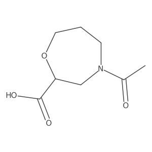 4-Acetyl-1,4-oxazepane-2-carboxylic acid Structure