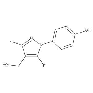 4-[5-chloro-4-(hydroxymethyl)-3-methyl-1H-pyrazol-1-yl]phenol Structure