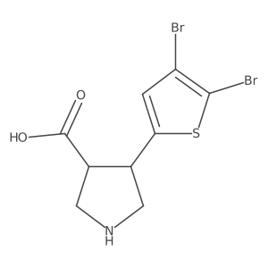 4-(4,5-Dibromothiophen-2-yl)pyrrolidine-3-carboxylic acid Structure