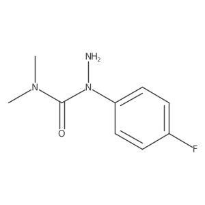 1-Amino-1-(4-fluorophenyl)-3,3-dimethylurea Structure
