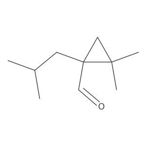 2,2-Dimethyl-1-(2-methylpropyl)cyclopropane-1-carbaldehyde结构式